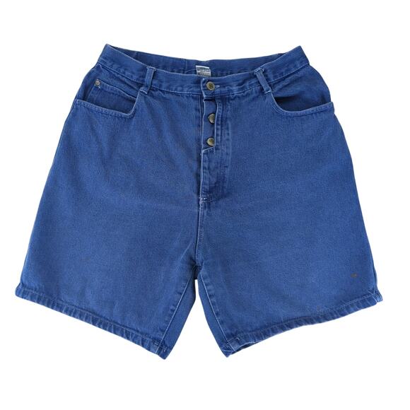 Vintage Gitano Denim High‎ Rise Shorts Button Fly Womens 14 Relaxed Midi Mom Dad - Picture 1 of 7